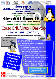 Corso GNU/Linux - Desktop Livello Base - (per tutti)